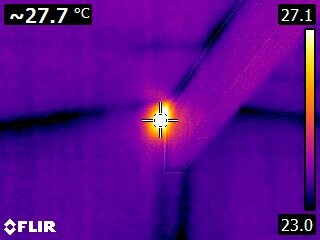 guêpes-angle de poutre-caméra thermique